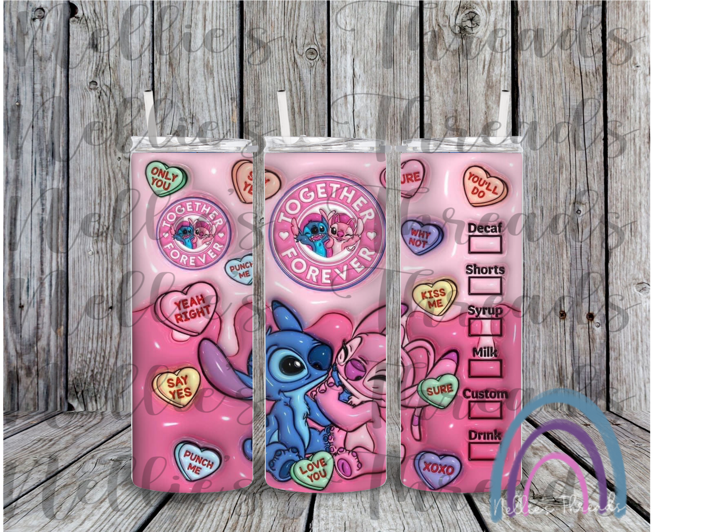 Blue Monster Valentines Puff