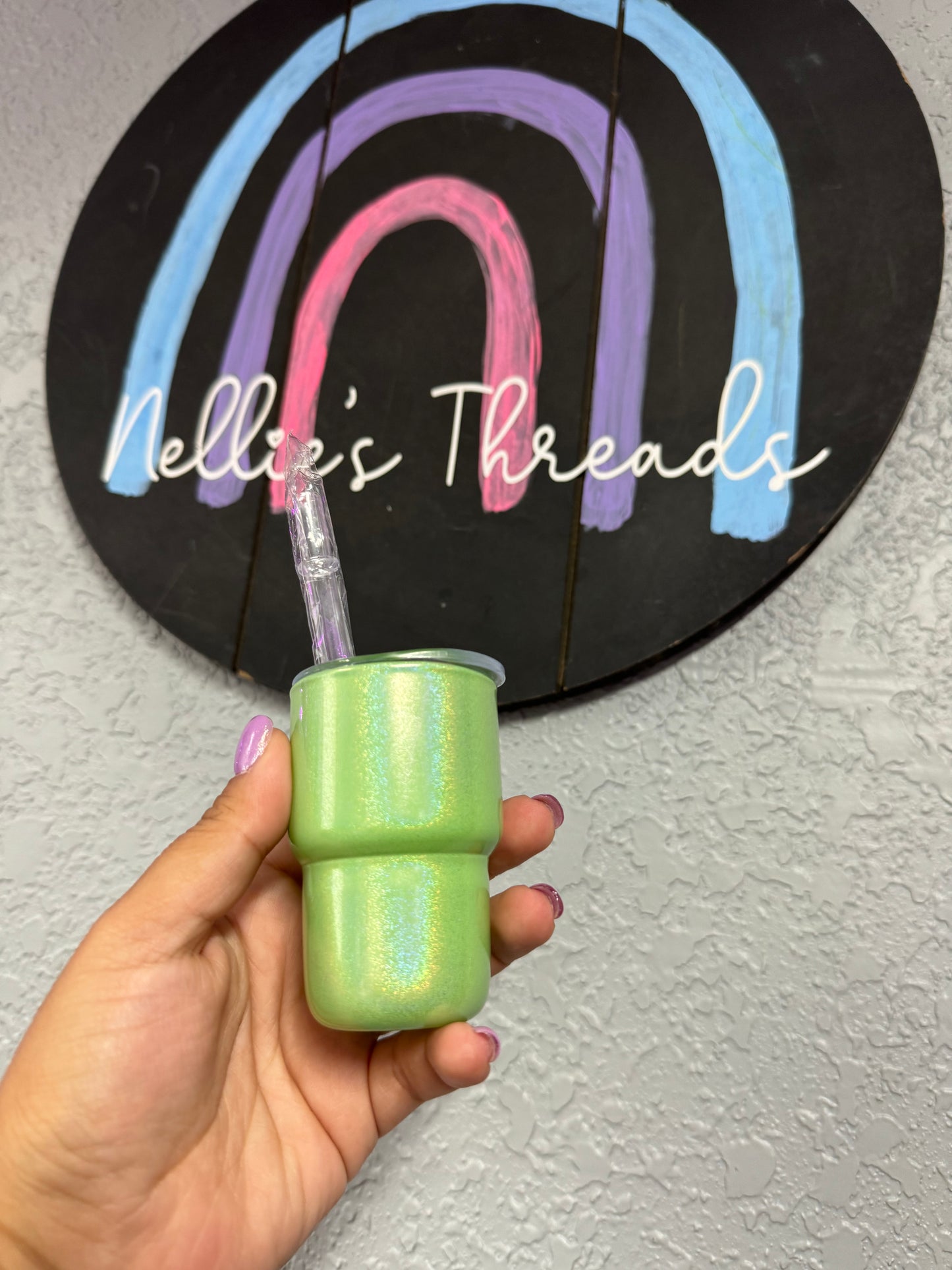 GREEN SHOT GLASS