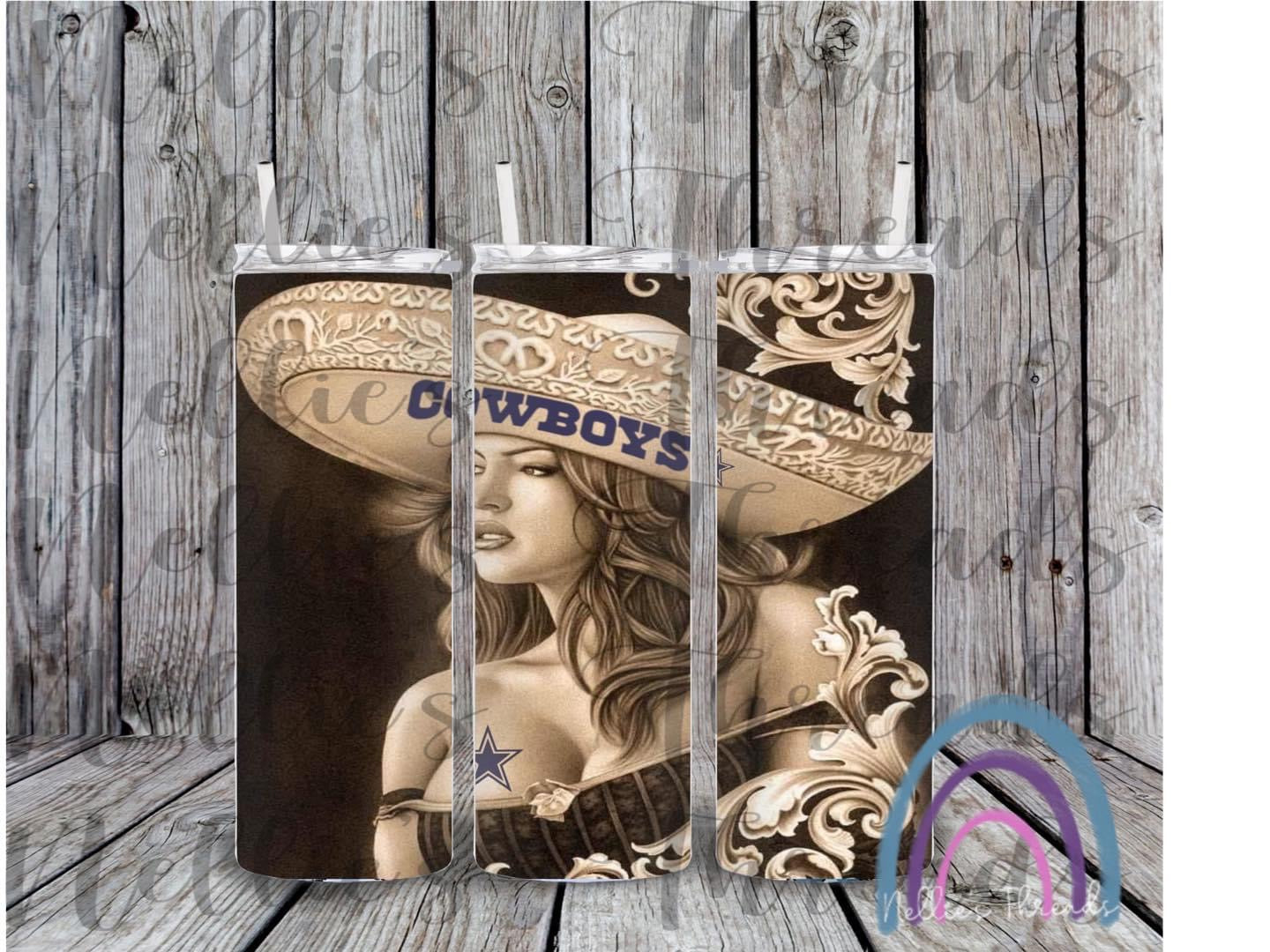 lowrider girl with cowboy hat