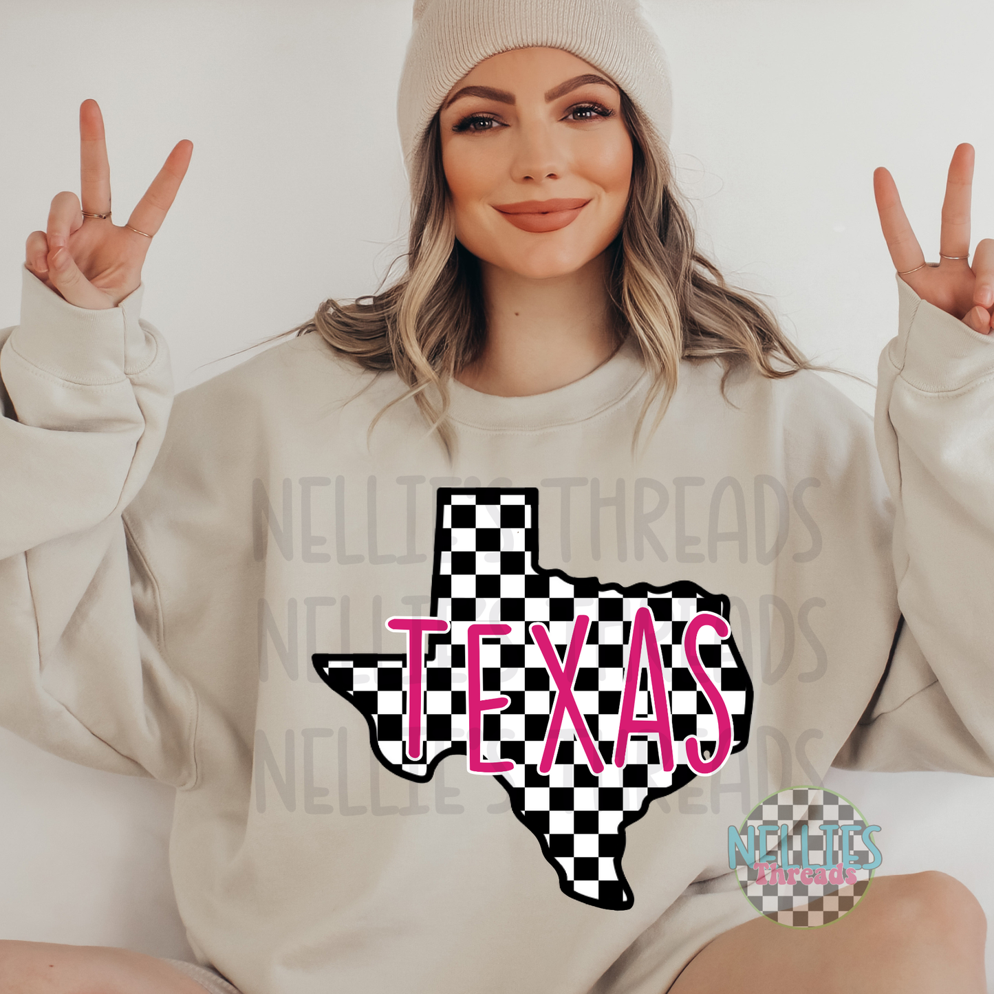 Checkered Texas -DTF