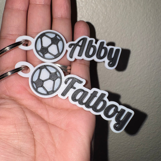 Custom 3D Printed Soccer Keychains