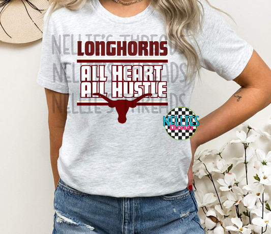 ALL HEART- MAROON LONGHORNS