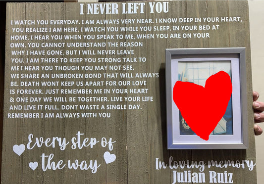 Custom Wooden Memorial Sign