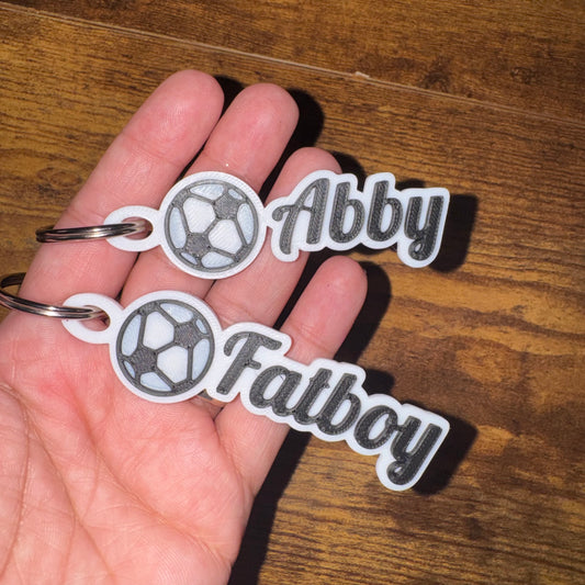 Custom 3D Printed Soccer Keychains