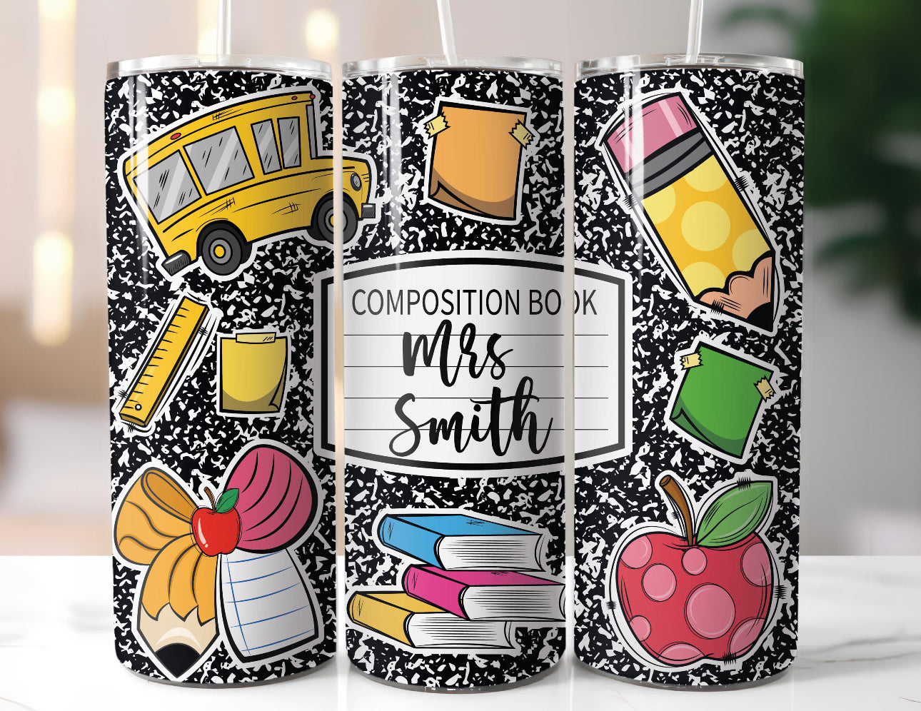 TEACHER NOTEBOOK 20OZ TUMBLER