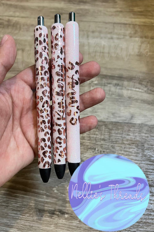 Baby Pink/ Rose gold glitter pen set