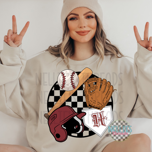 Checkered baseball PNG