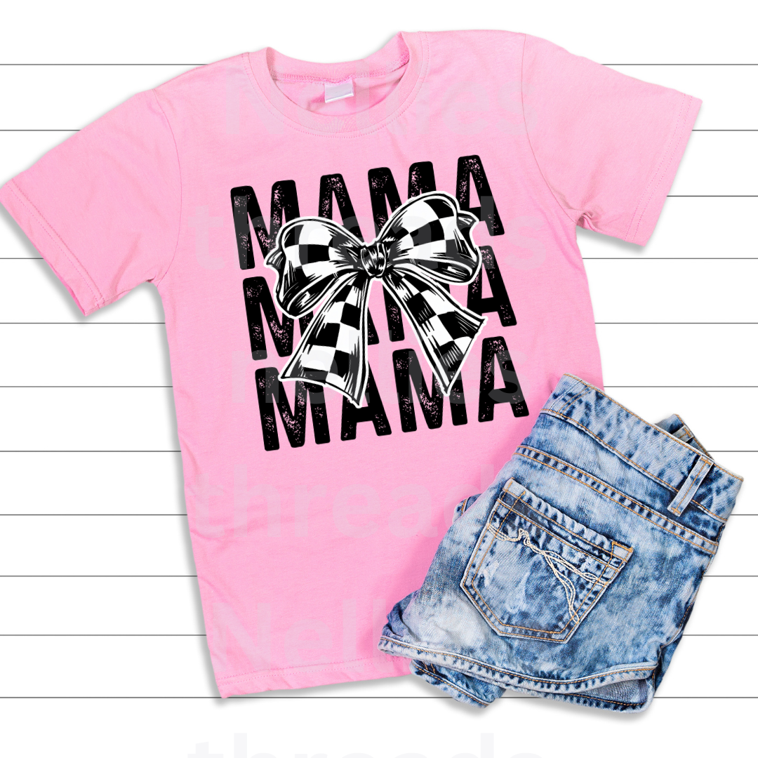 CHECKERED BOW MAMA
