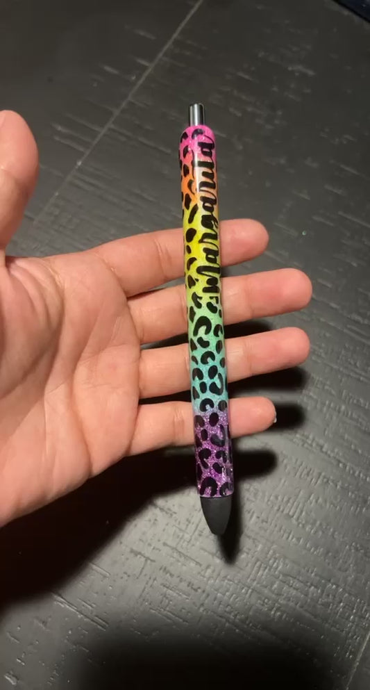 Rainbow Leopard Glitter