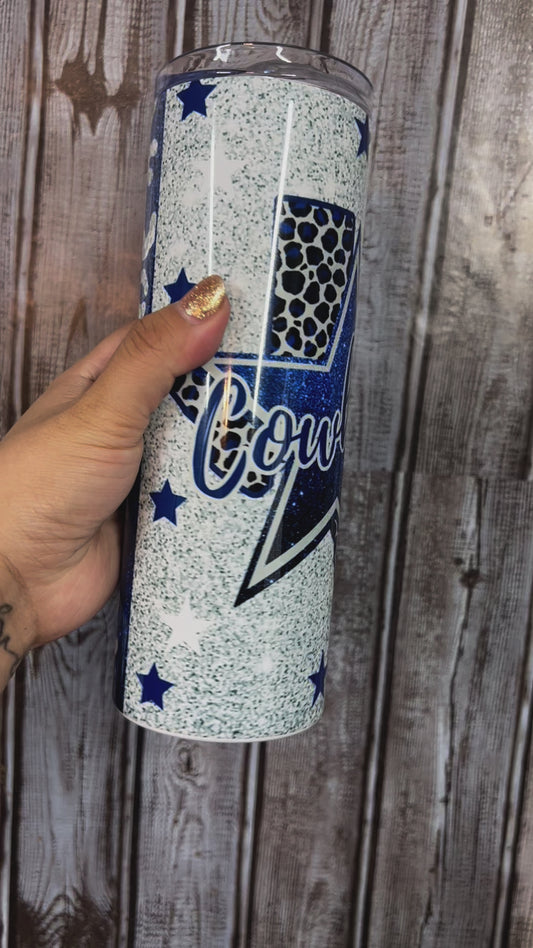 Glitter Blue and silver